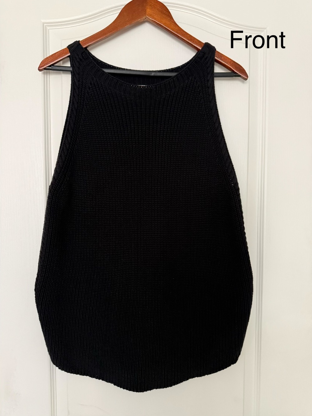 LOFT 100% Cotton Black Knit Tank